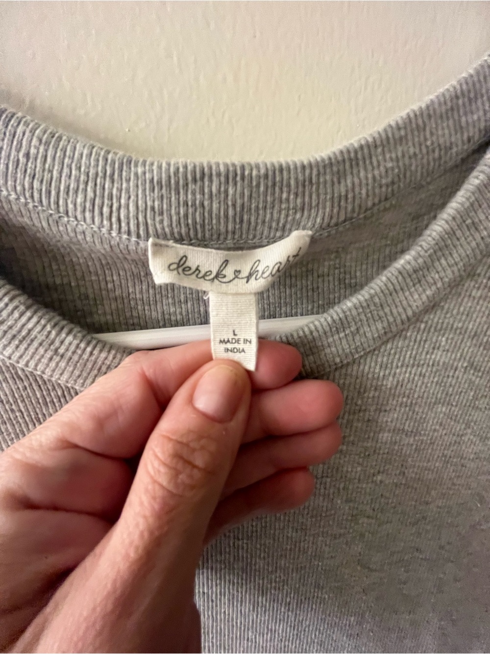 Casual Heather Gray Midi Tee Dress with Side Slit - Picture 4 of 5